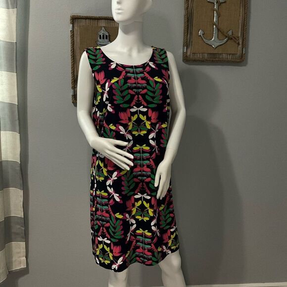 Crown & Ivy Woman Floral Sleeveless Dress - Black, Pink, Green - Picture 1 of 7